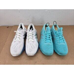 Asics Gel Nimbus 24 Nova Blast 3  Blue Wht Running Shoes Sneakers Womens Size 9